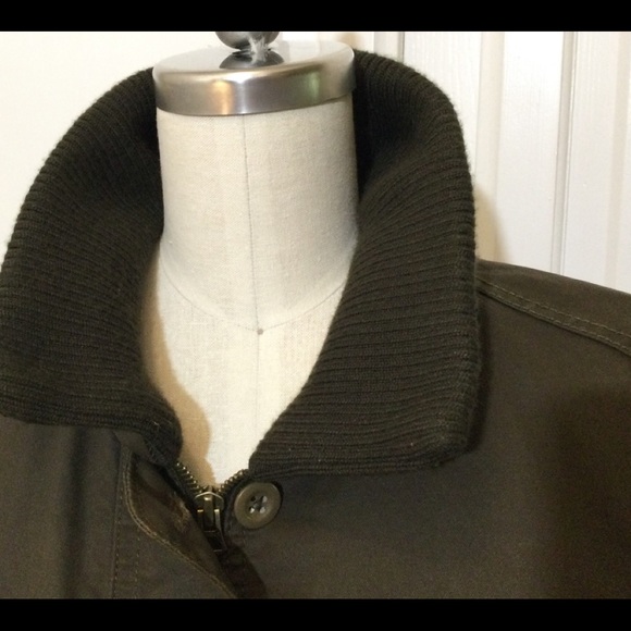 J Crew Waxed Canvas Dark Olive Jacket - Picture 3 of 5